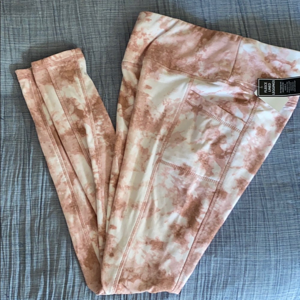 Blush pink tie dye leggings S/M